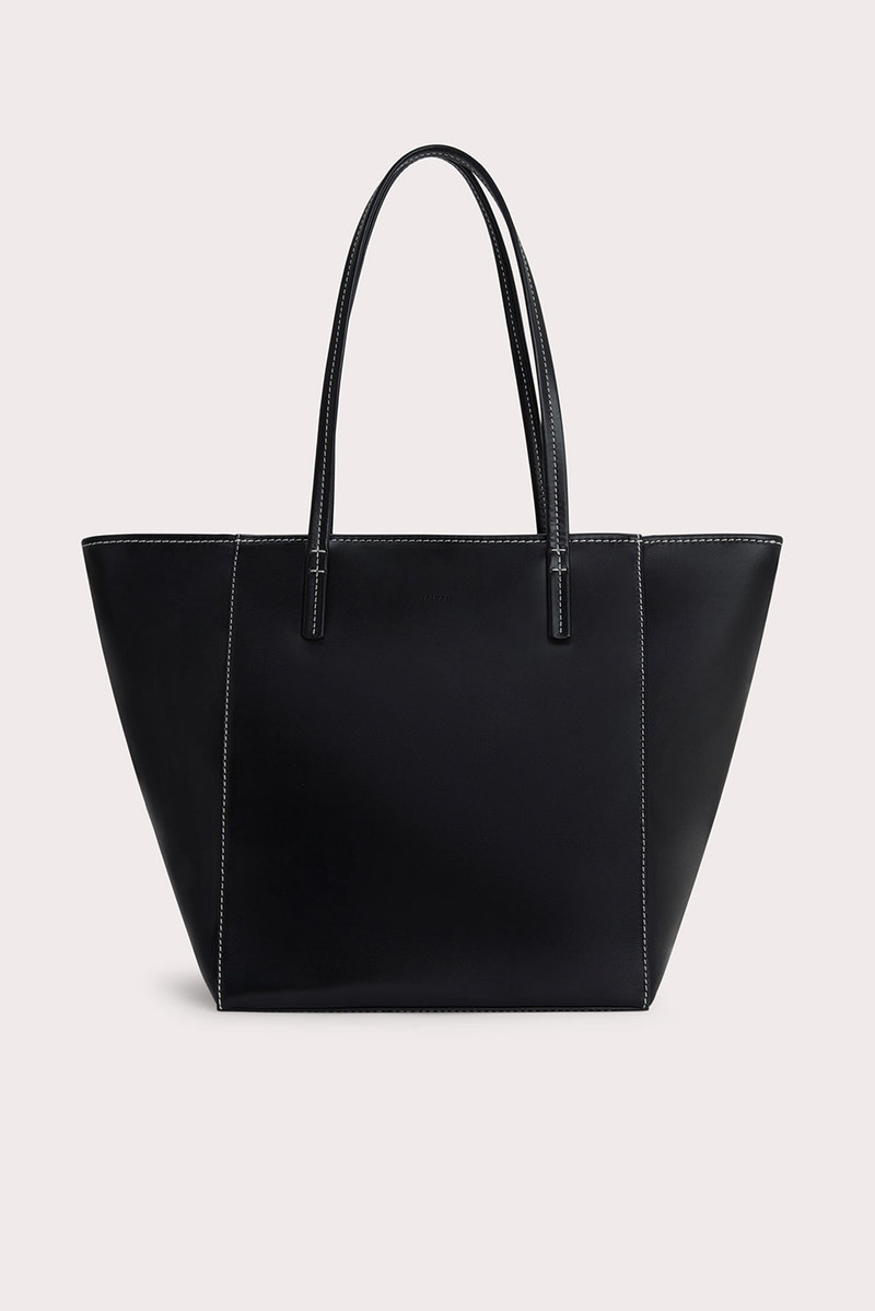 CLUB TOTE BLACK BOX CALF LEATHER 1