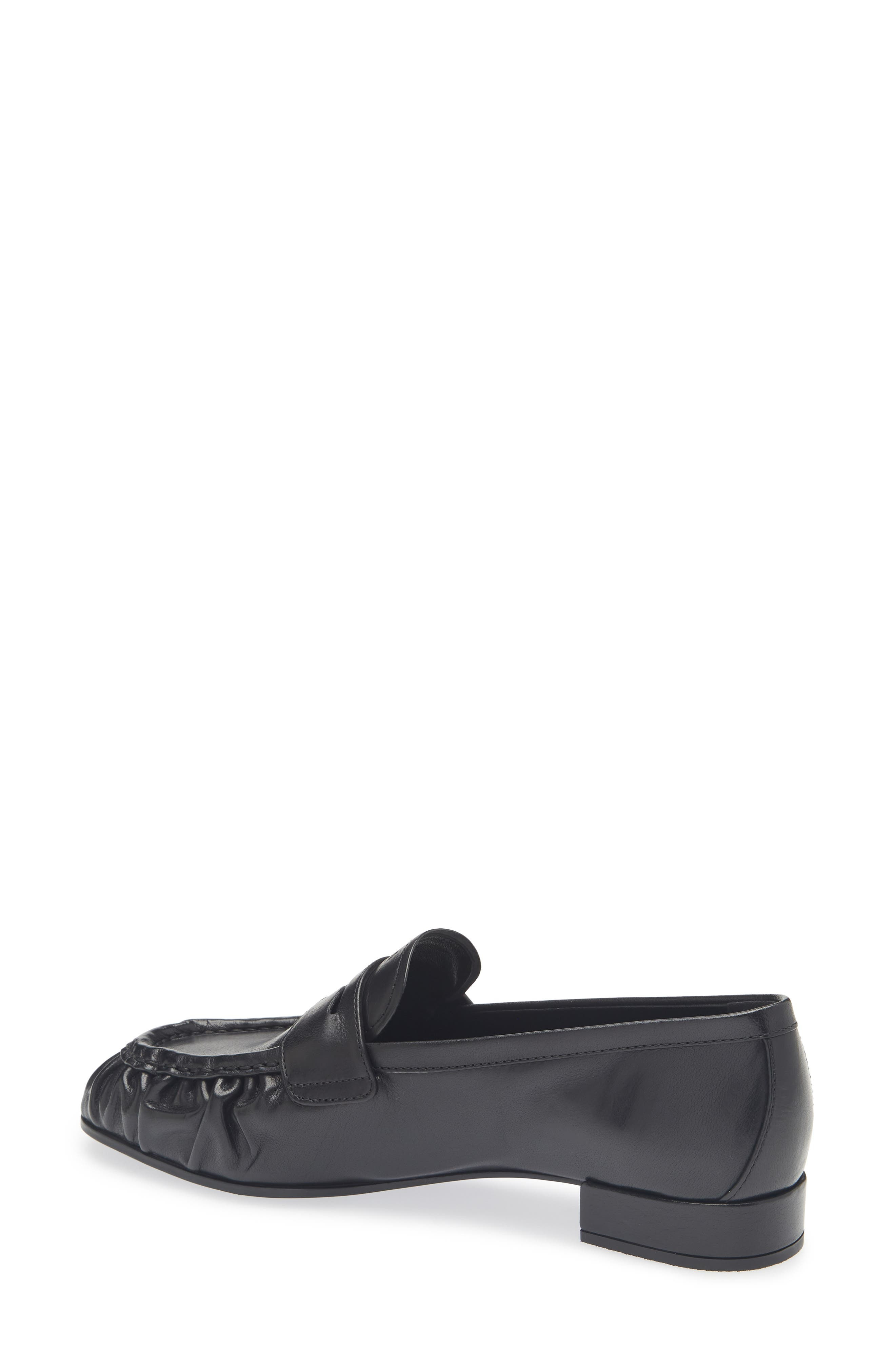 Prada Ruched Toe Penny Loafer in Nero at Nordstrom - 2