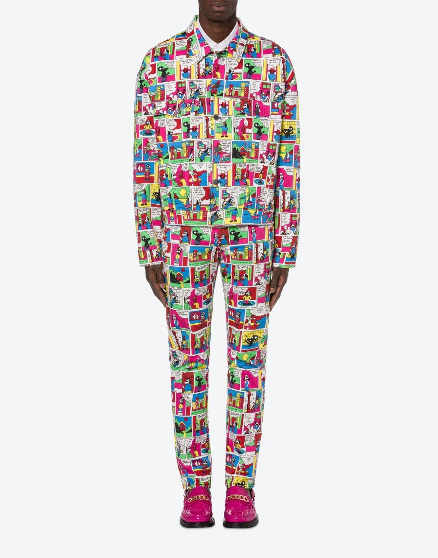 MOSCHINO COMICS STRETCH GABARDINE JACKET - 2