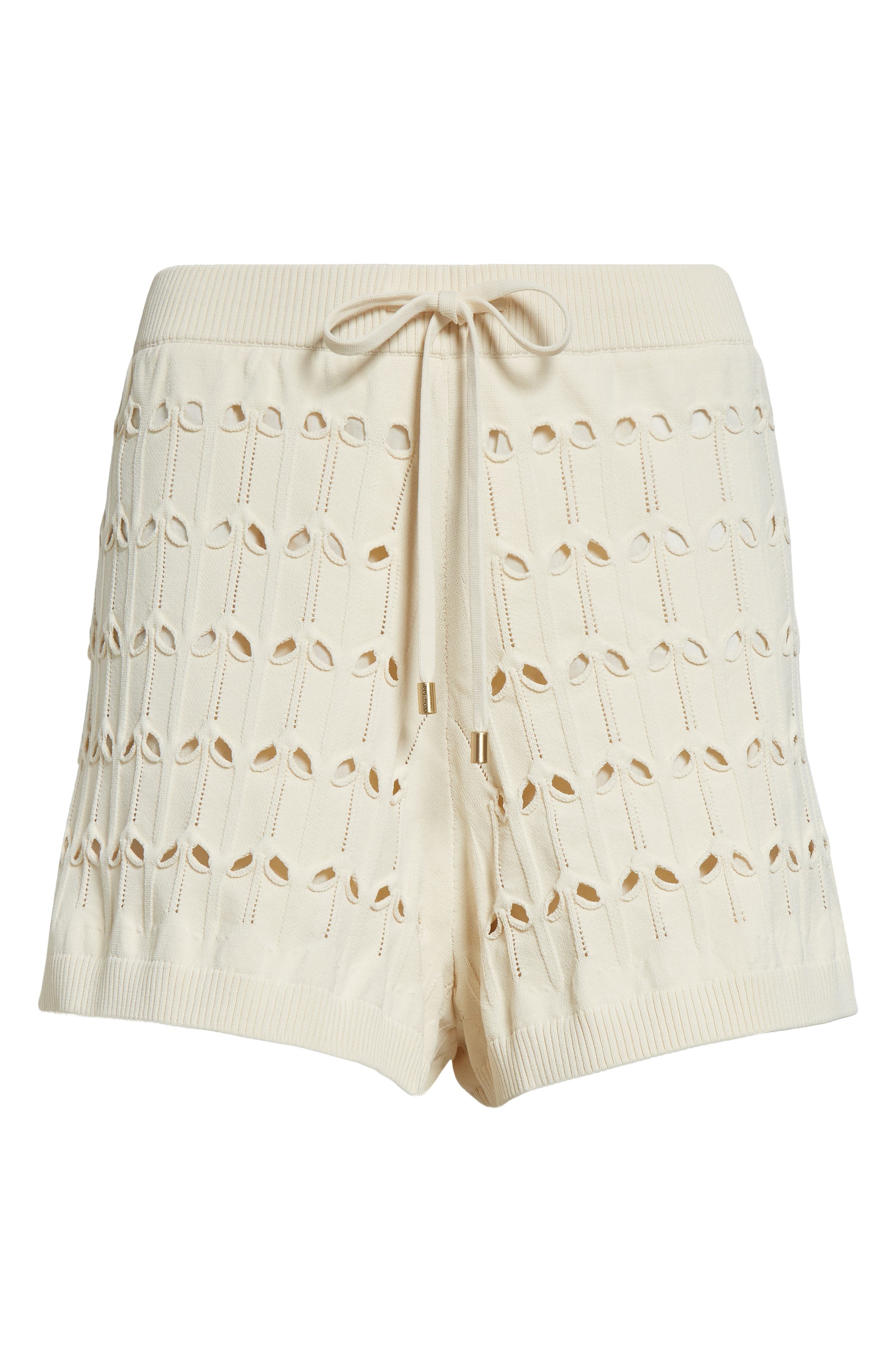 Zimmermann Rhiannon Pointelle Knit Shorts in Cream at Nordstrom - 5