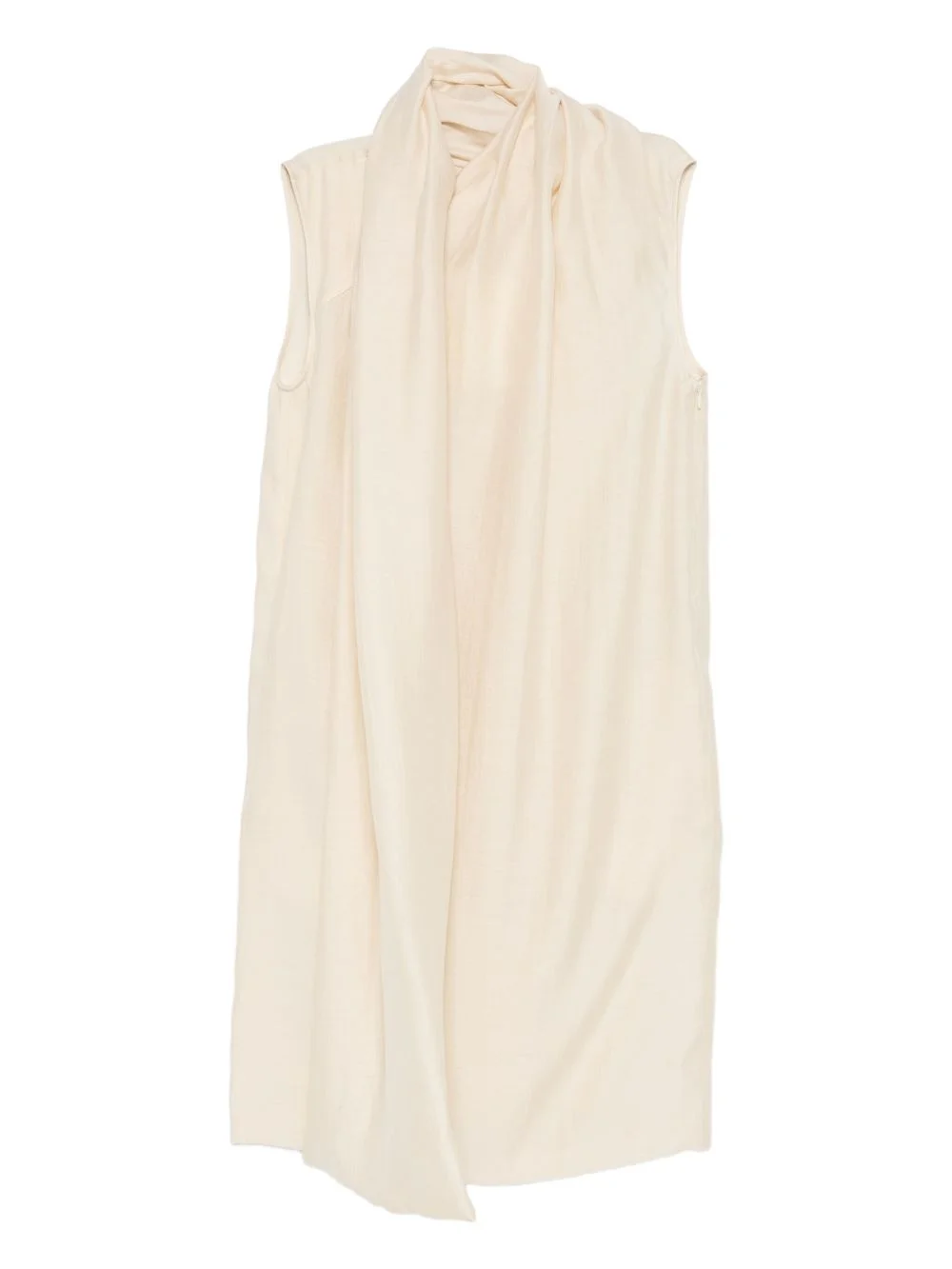 attached-scarf dress - 1