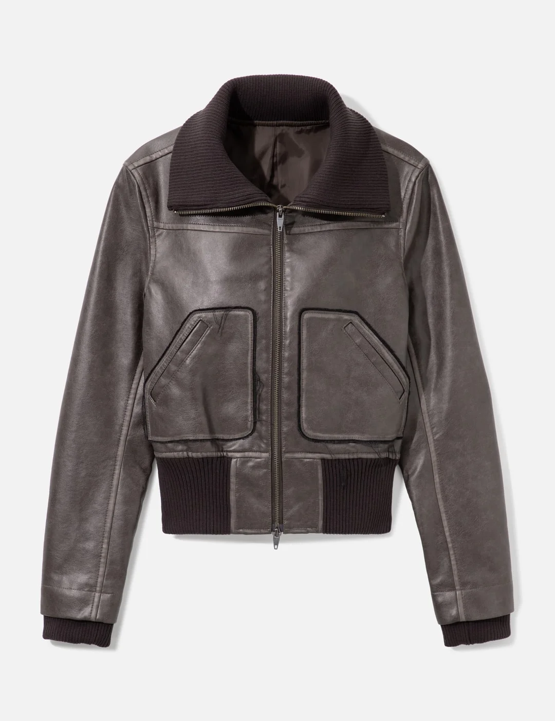 FADED LEATHER BLOUSON - 1