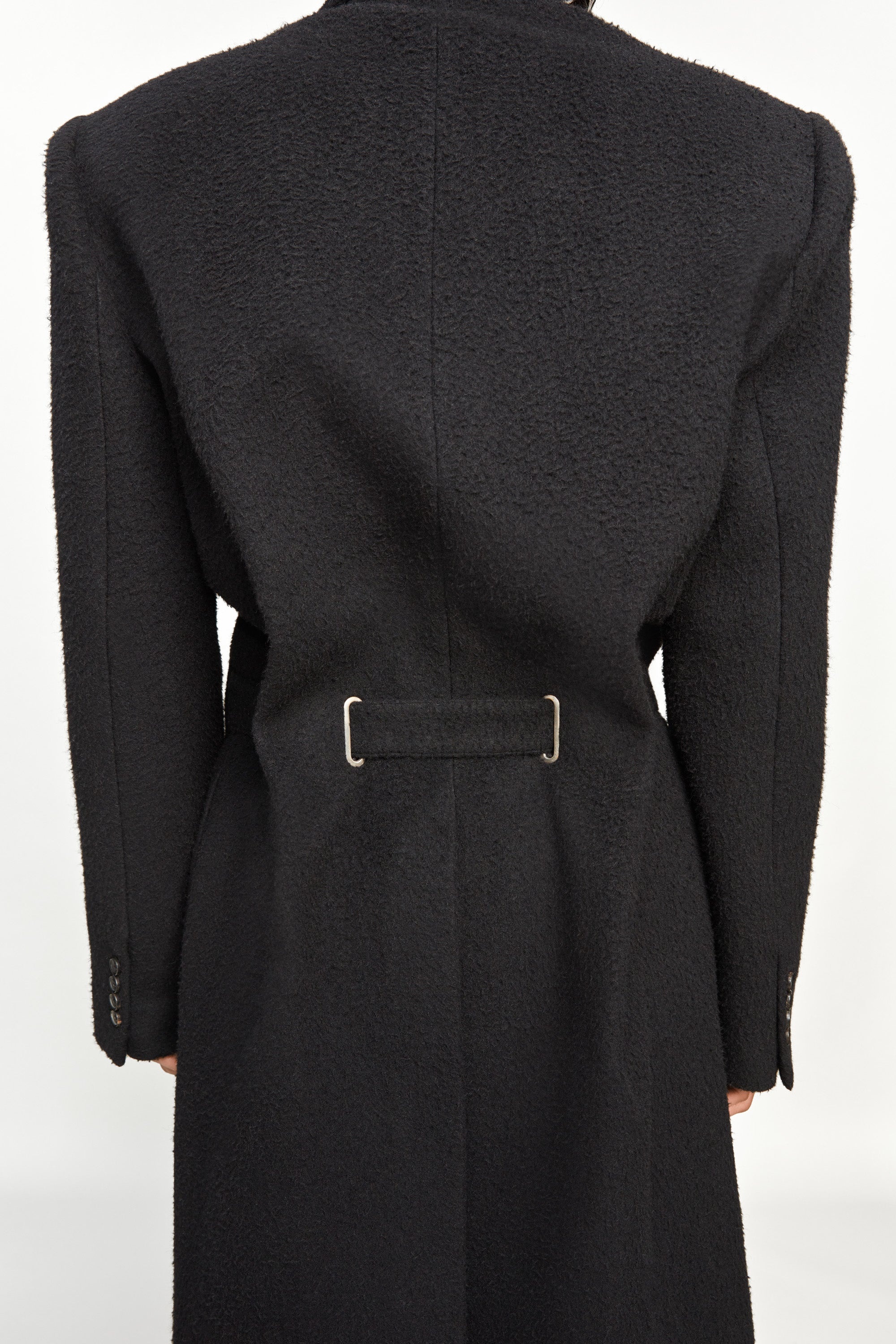 Y Belt Brushed Wool Coat - 4