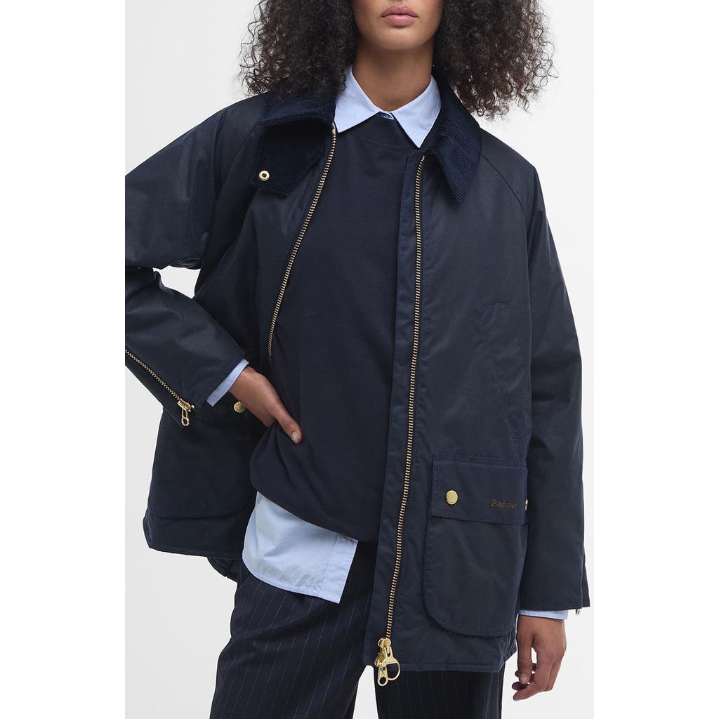 Barbour Barbour Esther Water Resistant Waxed Cotton Jacket in