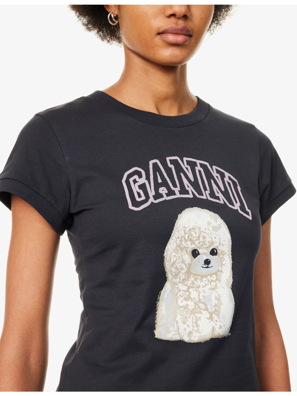 Poodle-Print Round-Neck Cotton-Jersey T-Shirt - 5