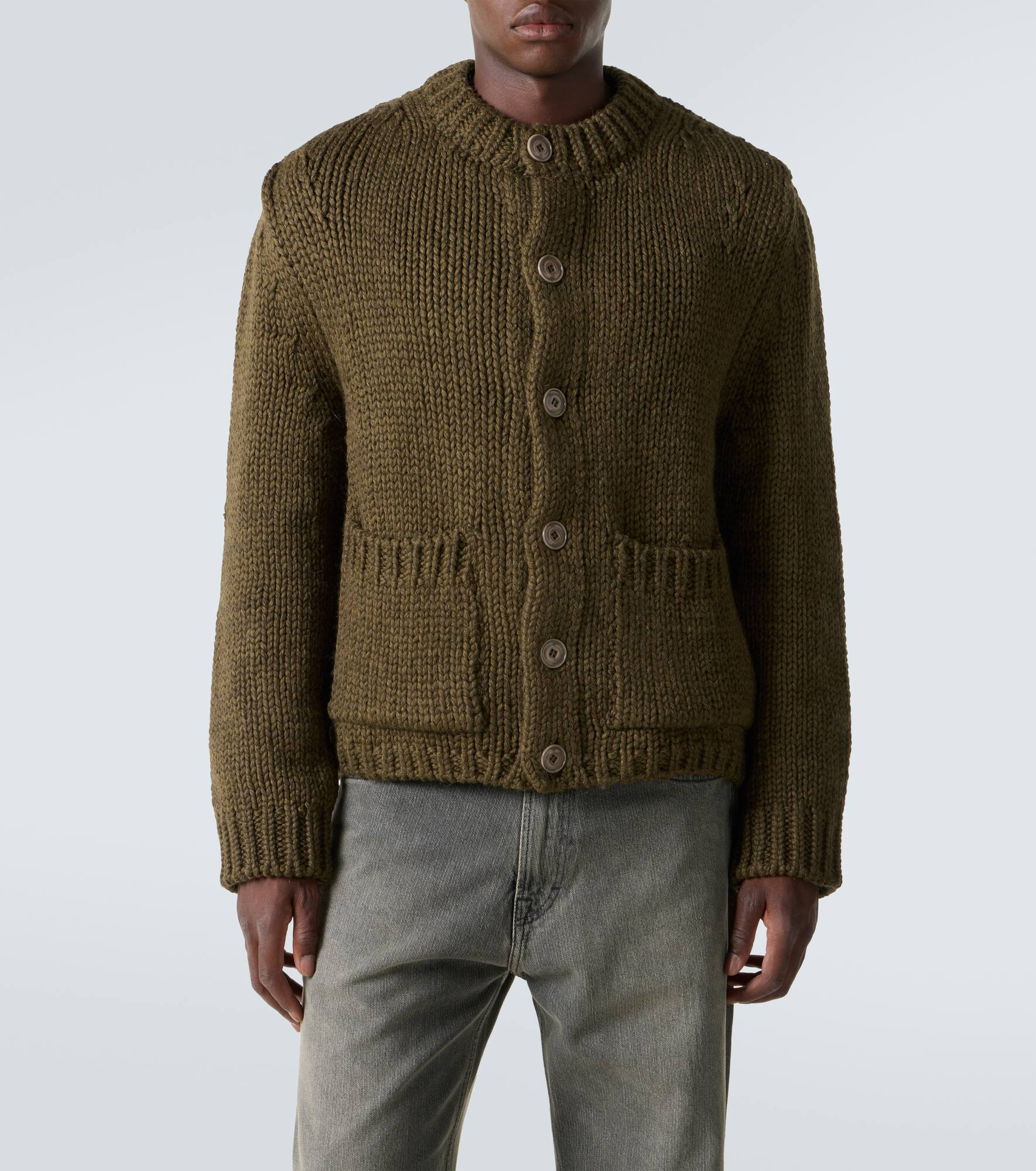 Over wool and alpaca cardigan - 3