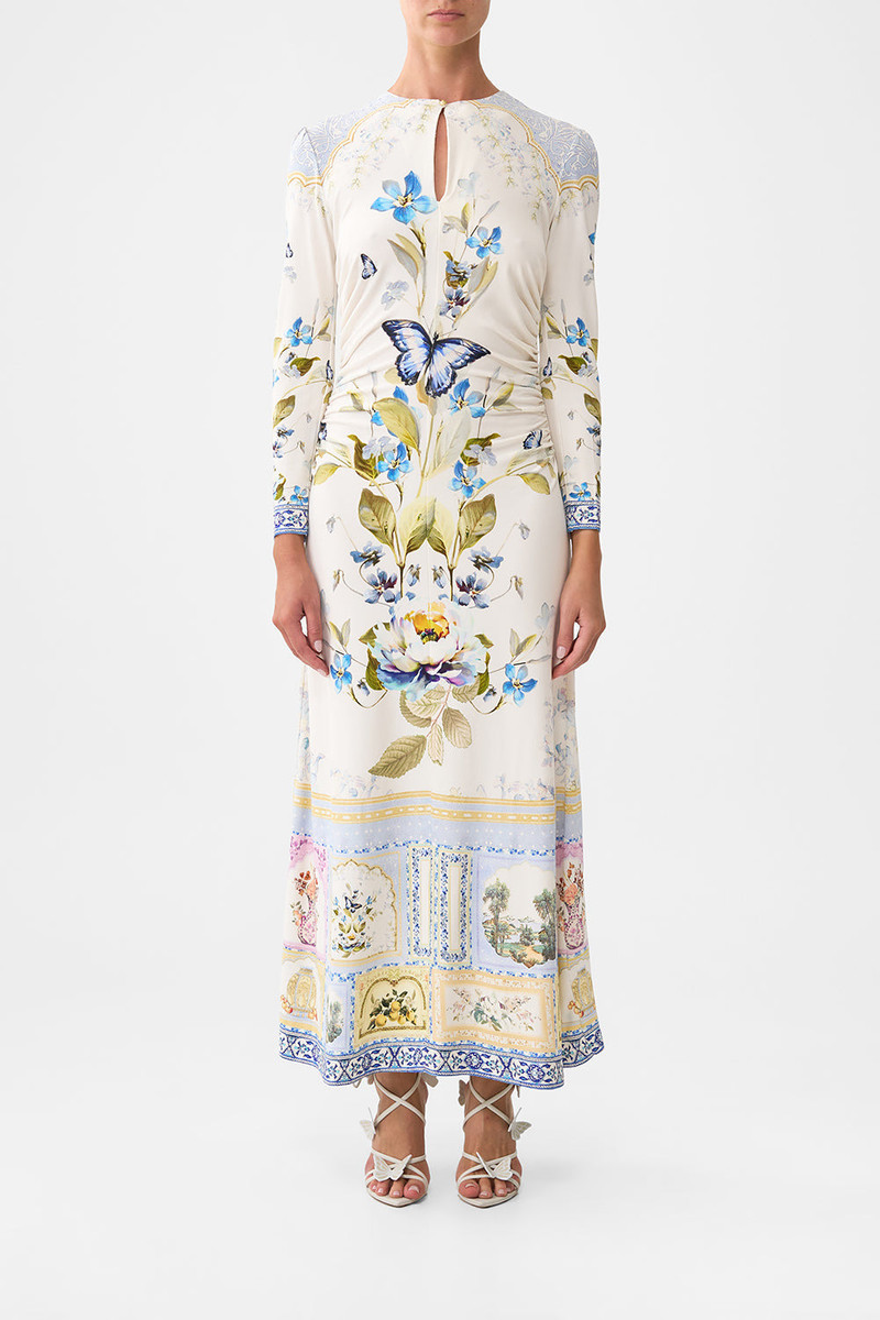 CAMILLA GATHERED JERSEY LONG DRESS outlook