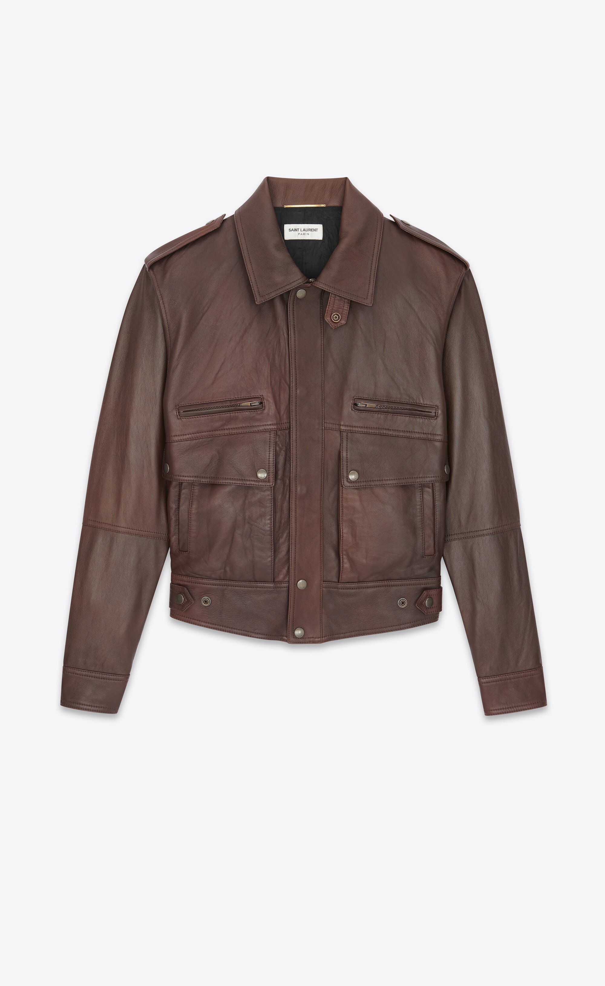 oversized leather jacket - 1