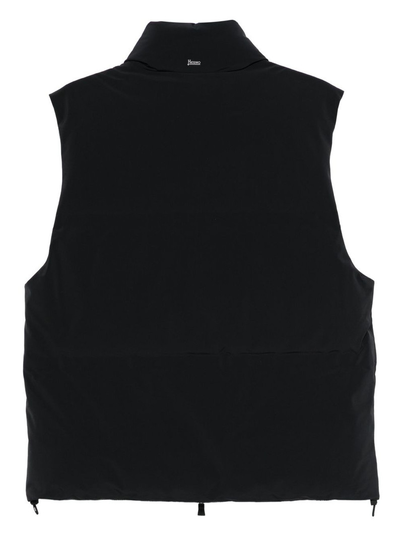 Herno zip-up sleeveless jacket outlook