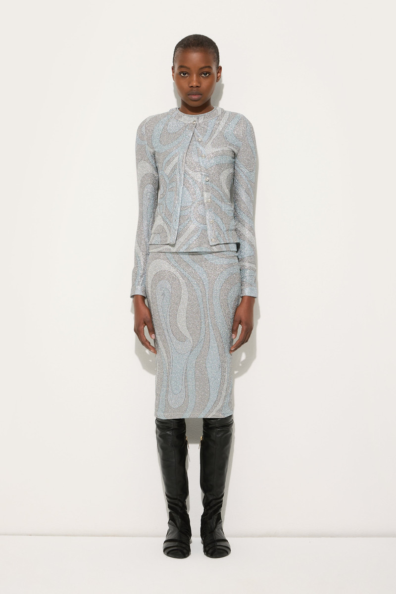 PUCCI MARMO JERSEY LAMÉ CARDIGAN outlook