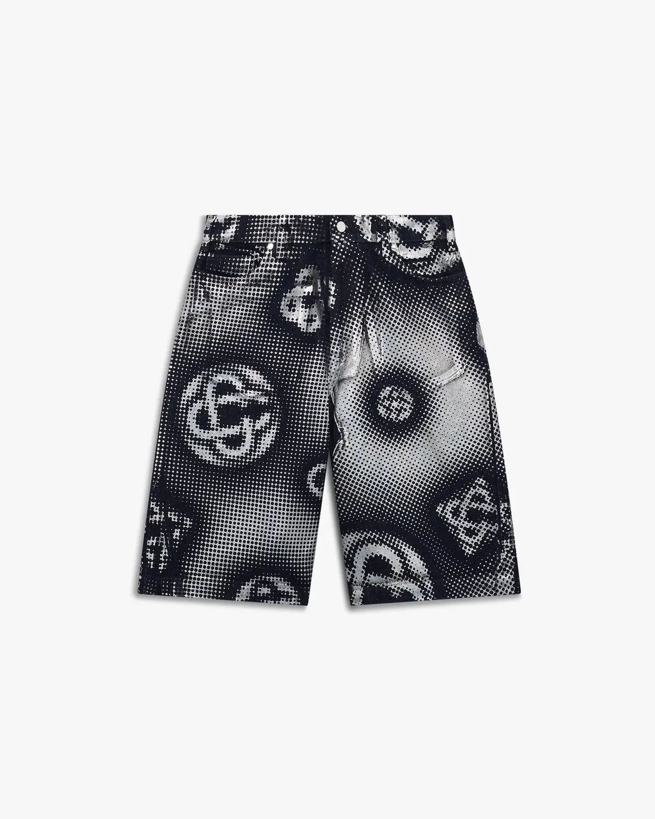 Pearlescent Monogram Denim Shorts | Casablanca Paris - 1