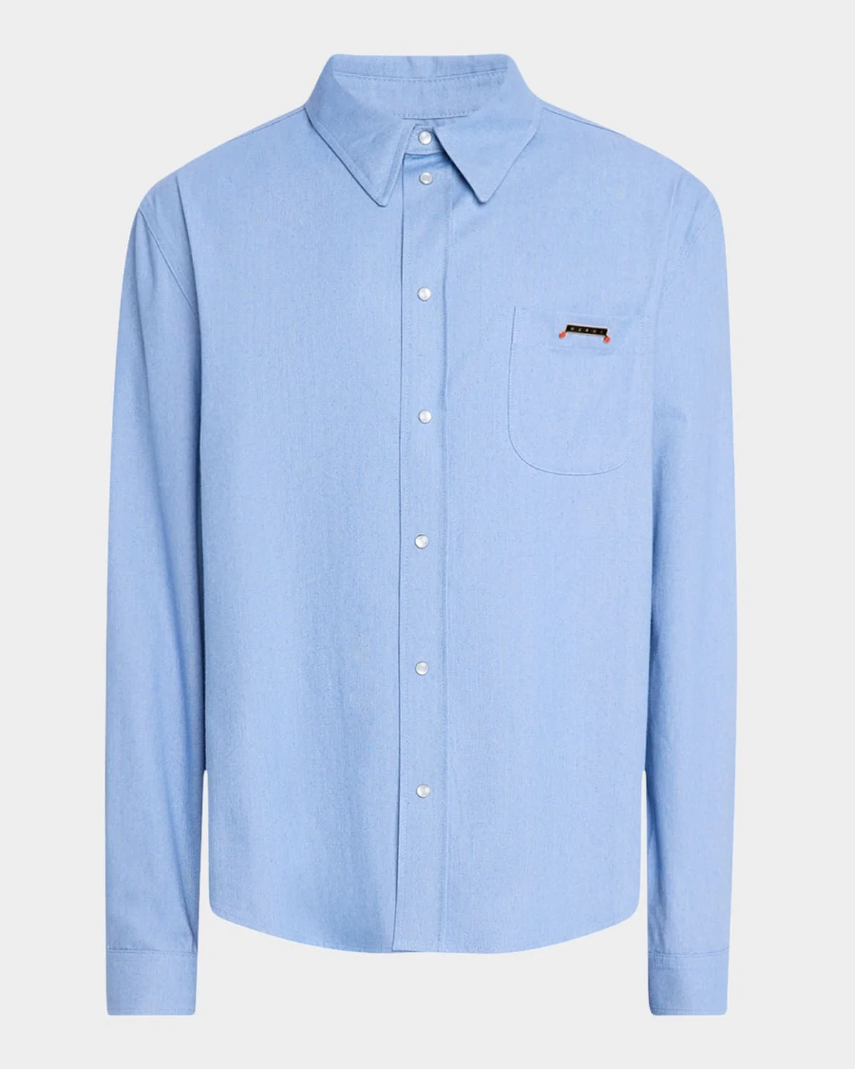 Men's Denim Point Collar Overshirt - 1