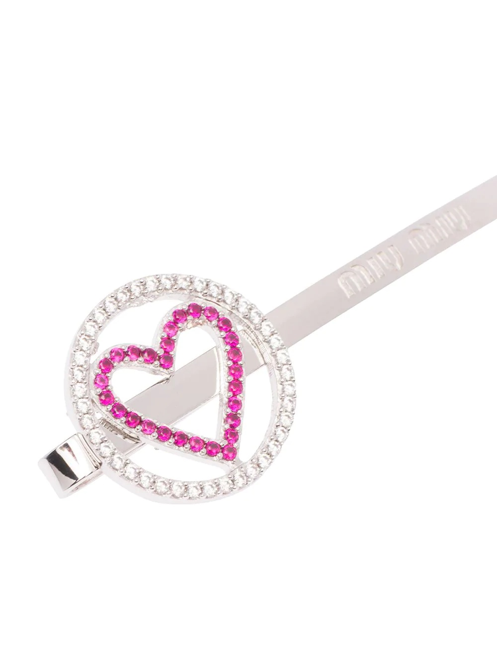 strass heart hair clip - 2