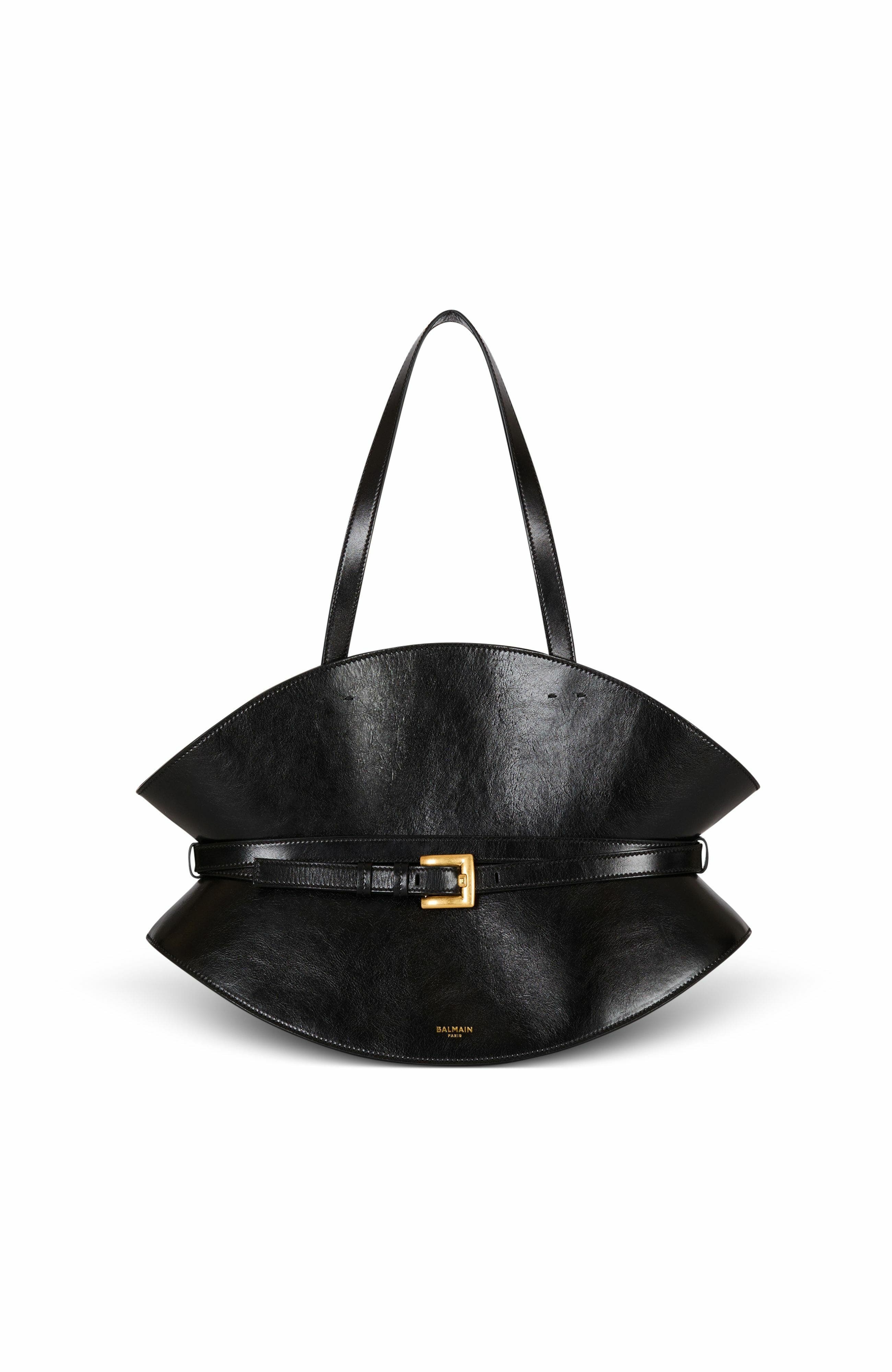 Balmain Shuffle Medium bag in leather in Black at Nordstrom - 1