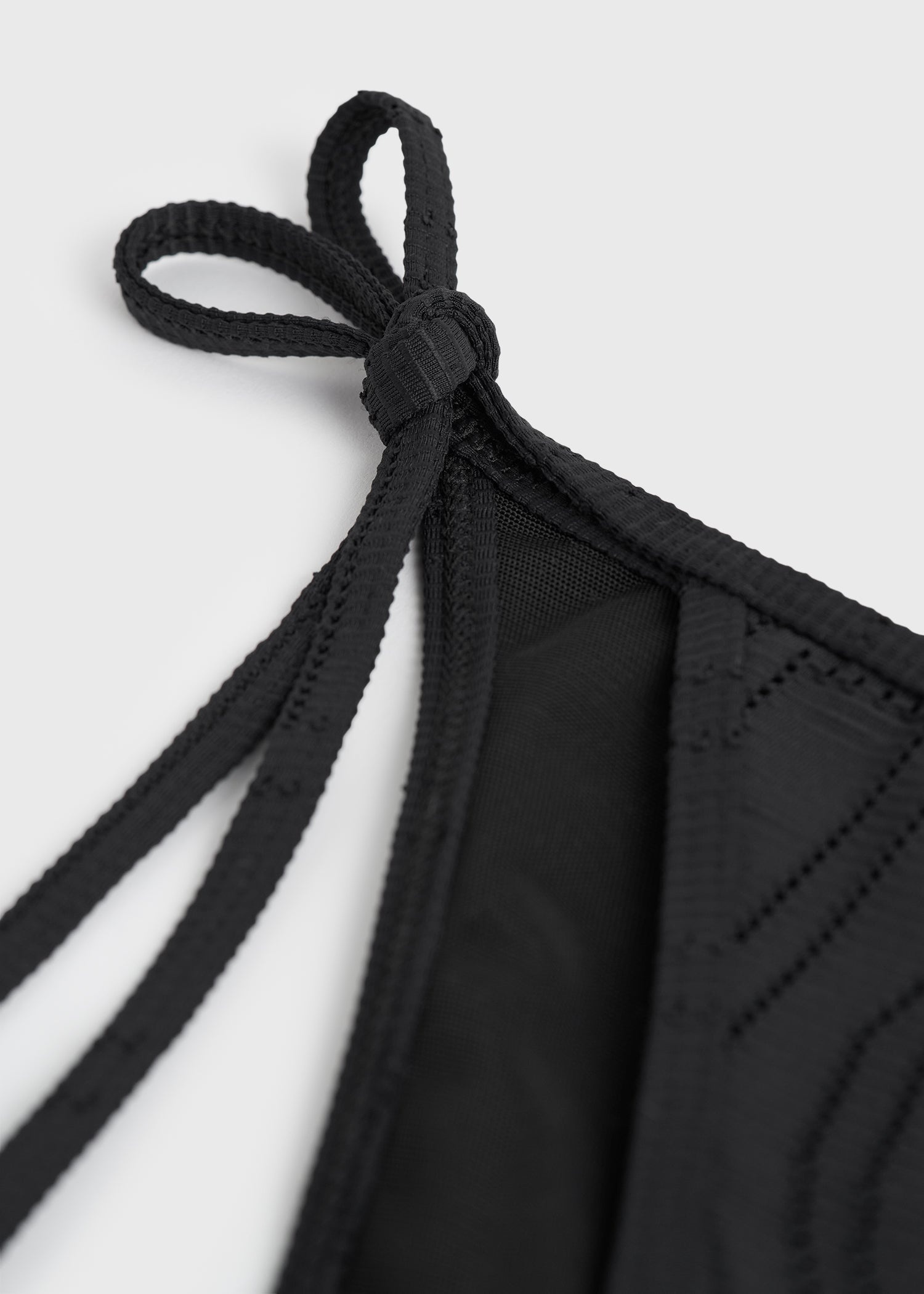 Monogram pointelle bikini bottoms black - 7