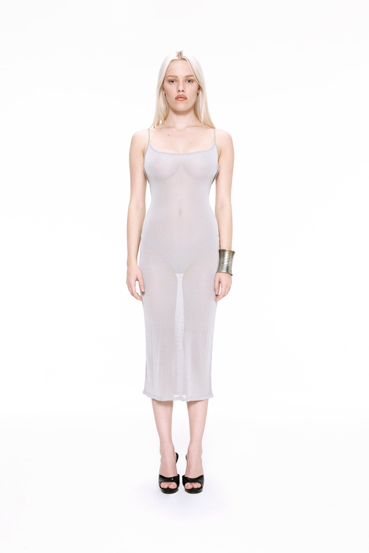 AWA DRESS - METALLIC SILVER - 4