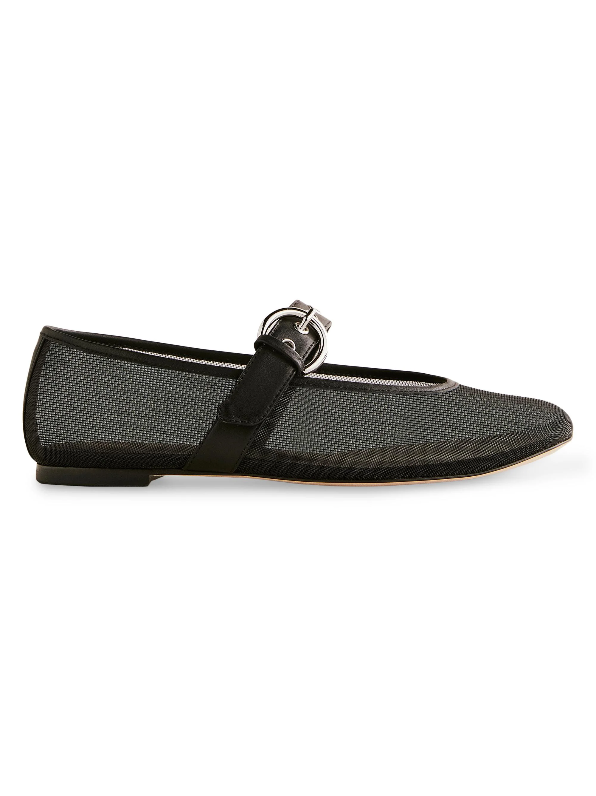 Women's Bethany Mesh Ballet Flats - Black - 1
