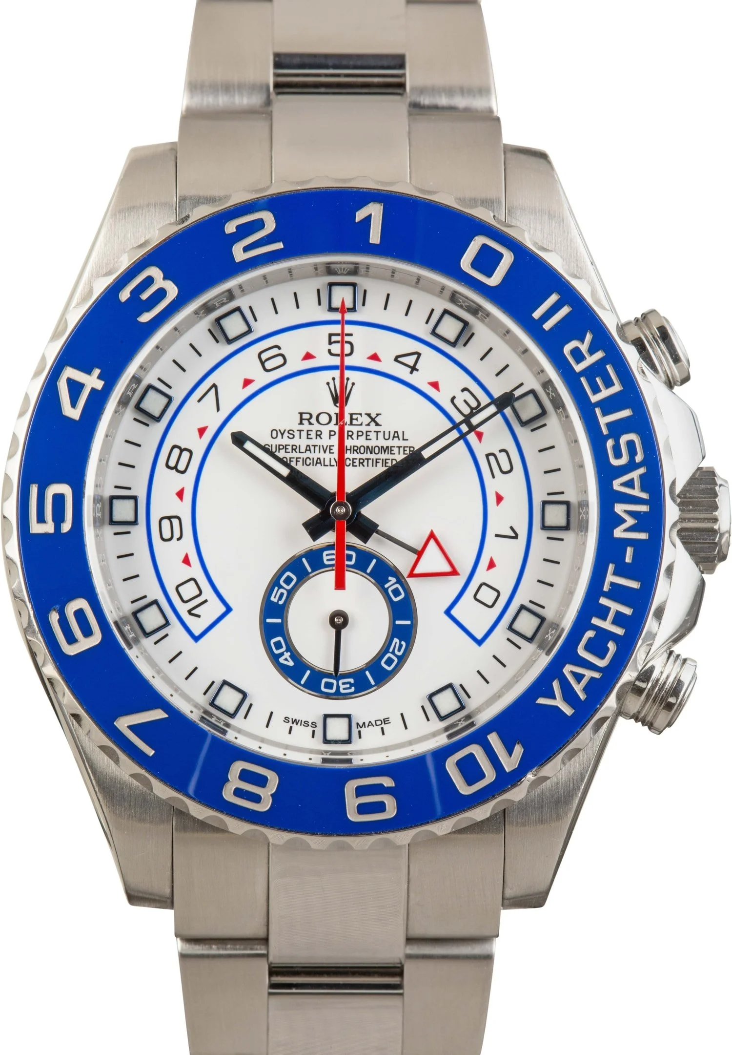 Men's Rolex Yacht-Master II White Dial 116680 Blue Bezel - 1