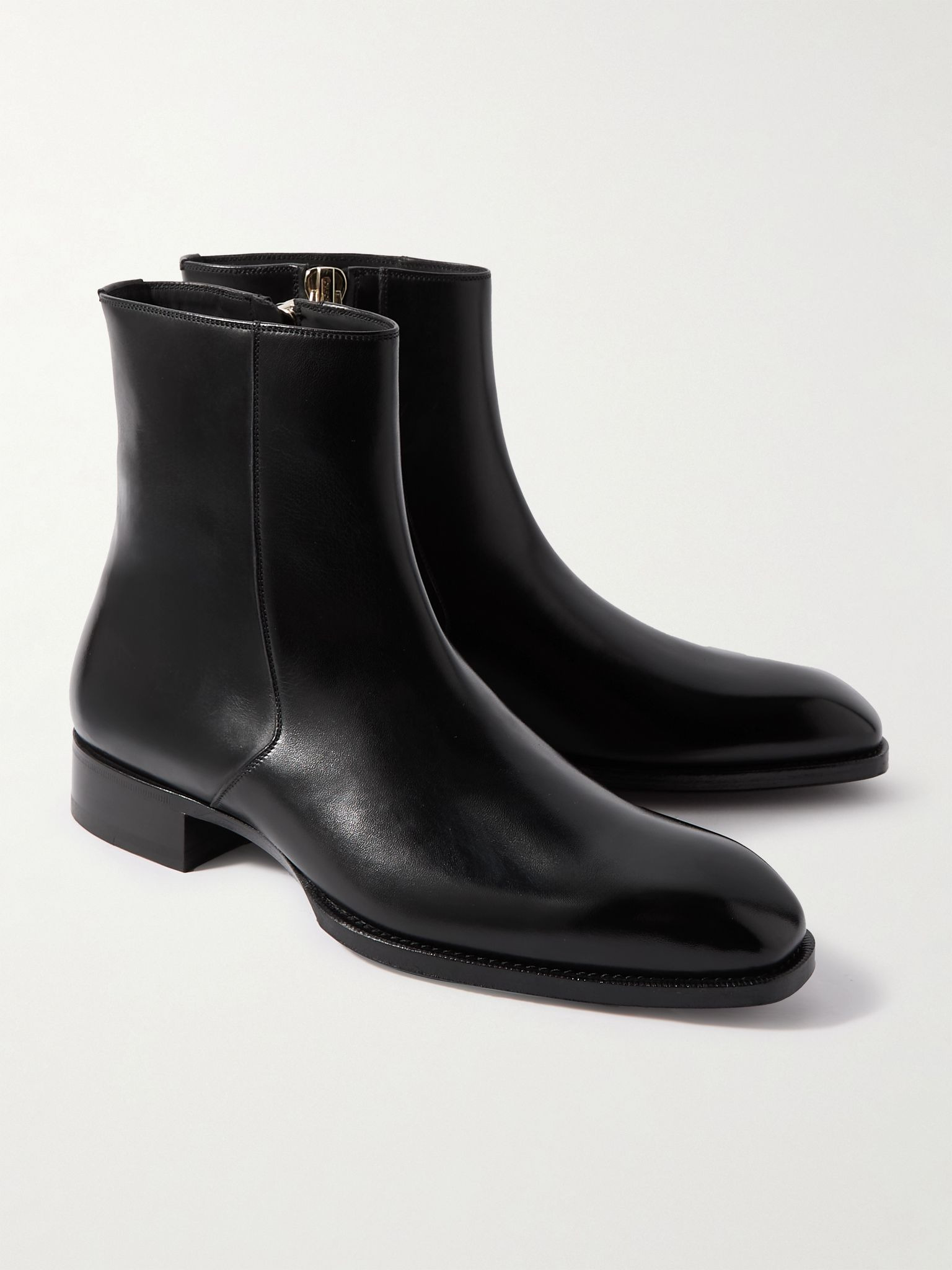 Elkan Leather Chelsea Boots Black - 4