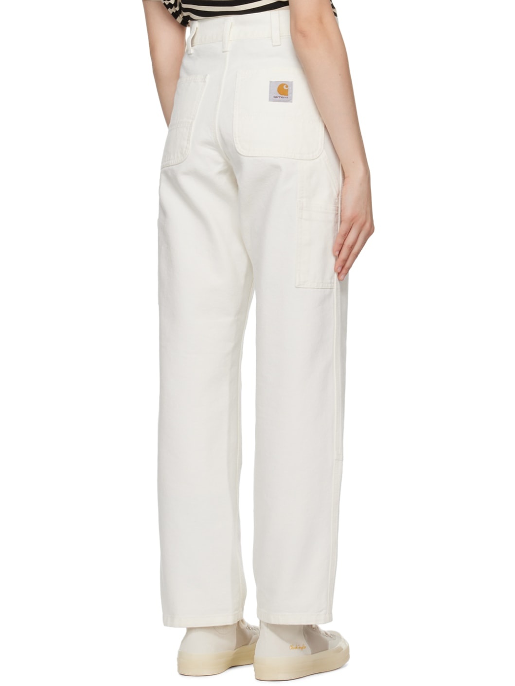 White Double Knee Trousers - 3