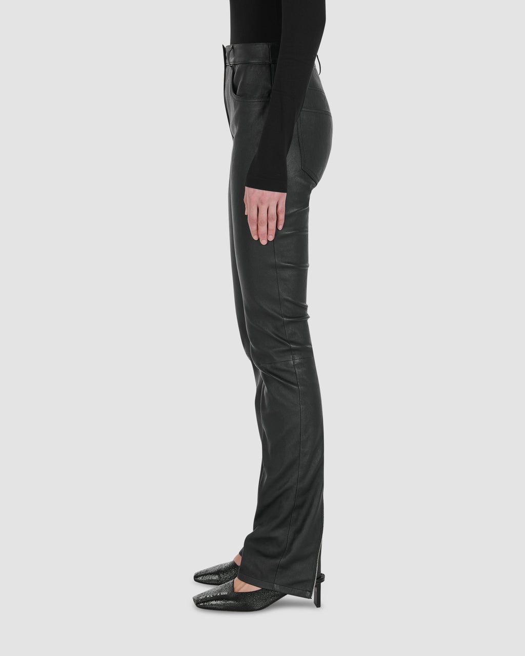 STRETCH LEATHER DEVILLE PANT - 4