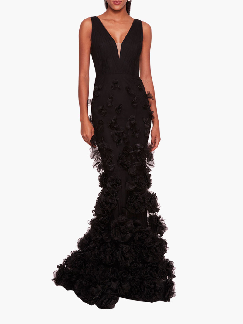 TULLE ROSETTE GOWN 1