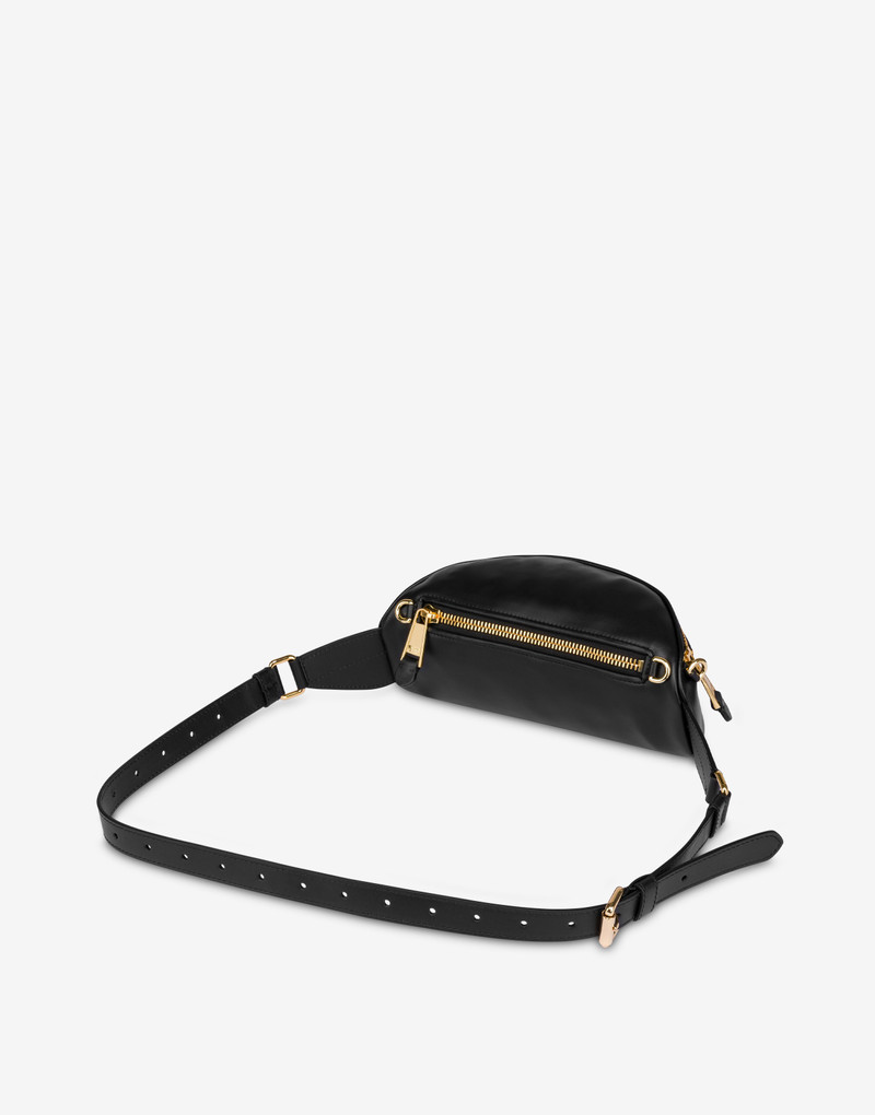 Moschino CALFSKIN BELT BAG WITH LOGO outlook