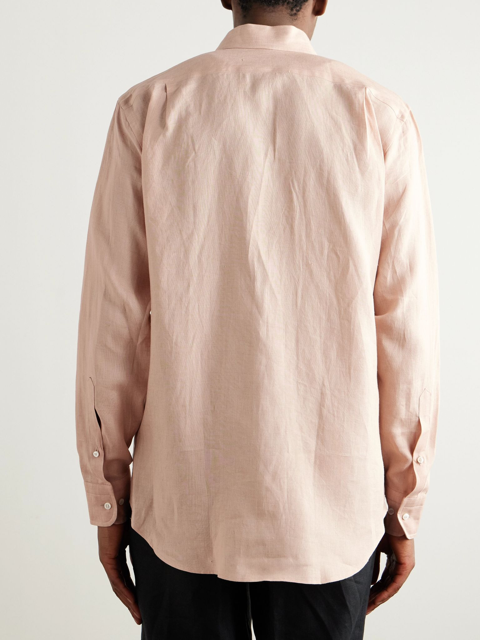 André Linen Shirt Pink - 4