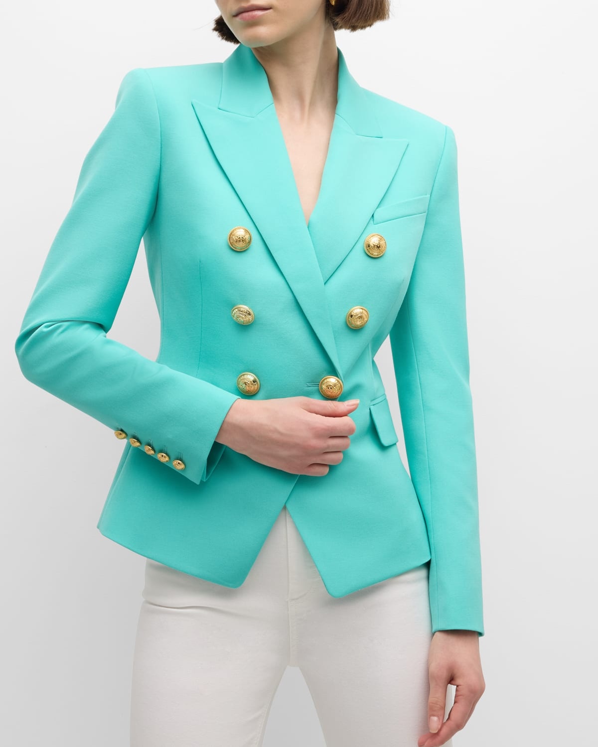 Classic Wool Blazer with Button Detail - 7