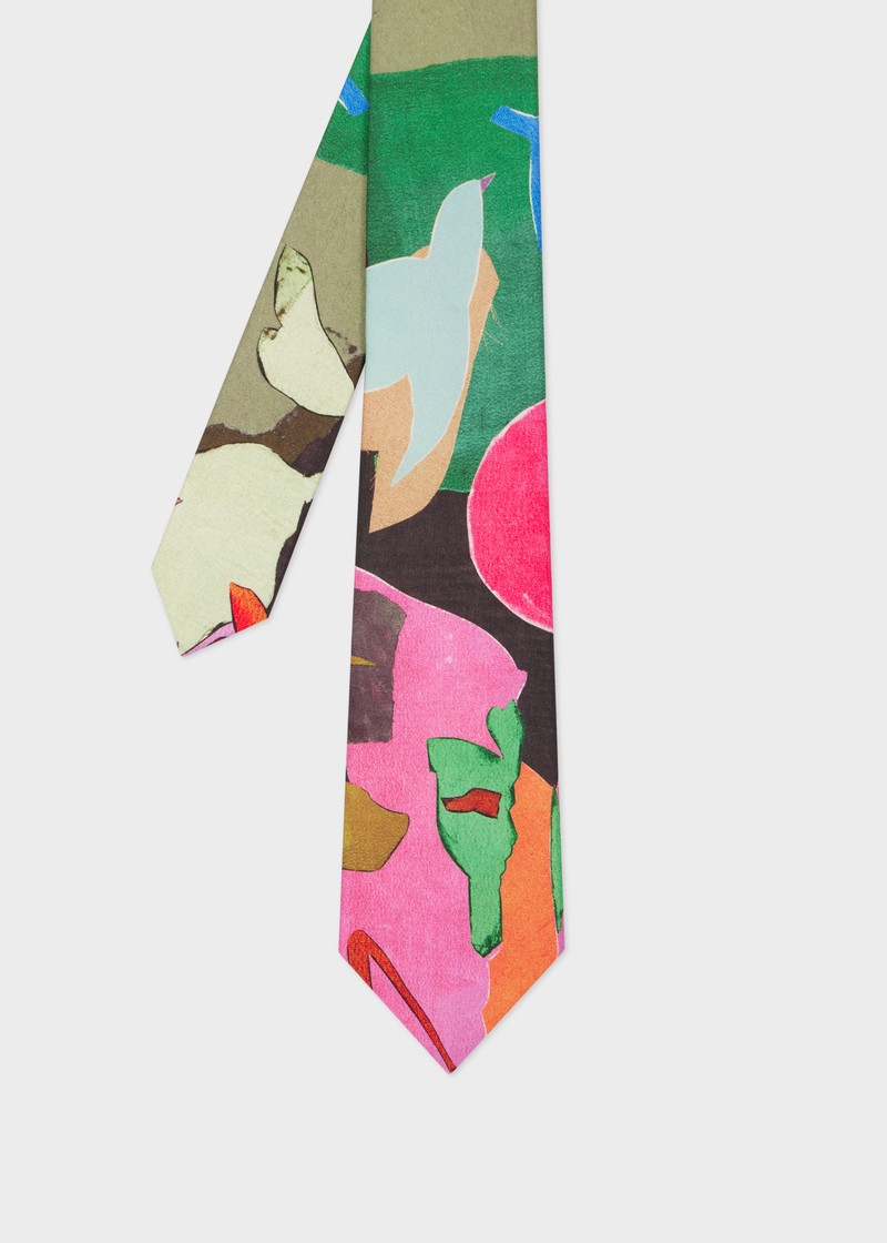 Bright 'River Collage' Tie 1