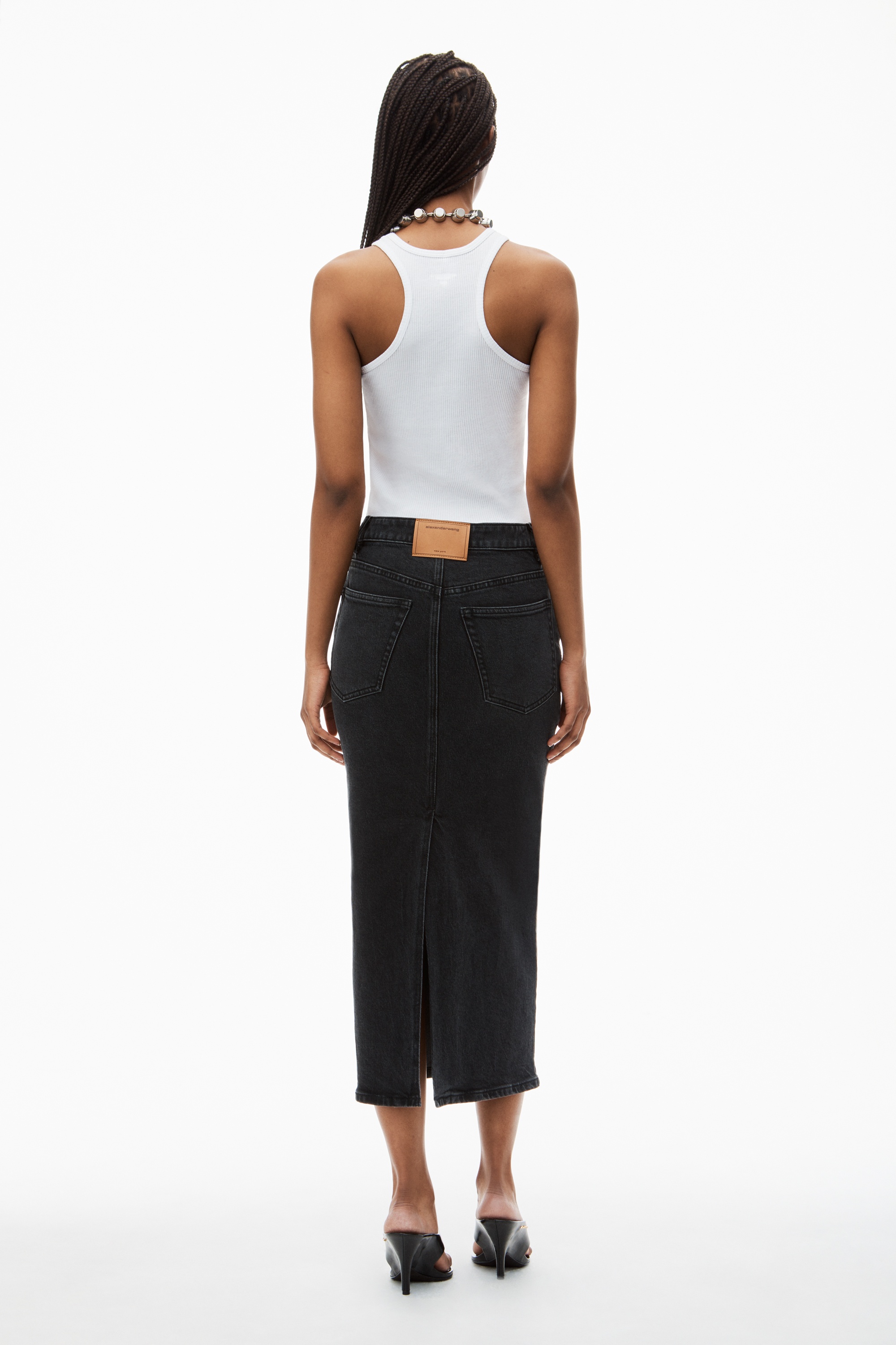 Pencil Skirt in Comfort Stretch Denim - 4