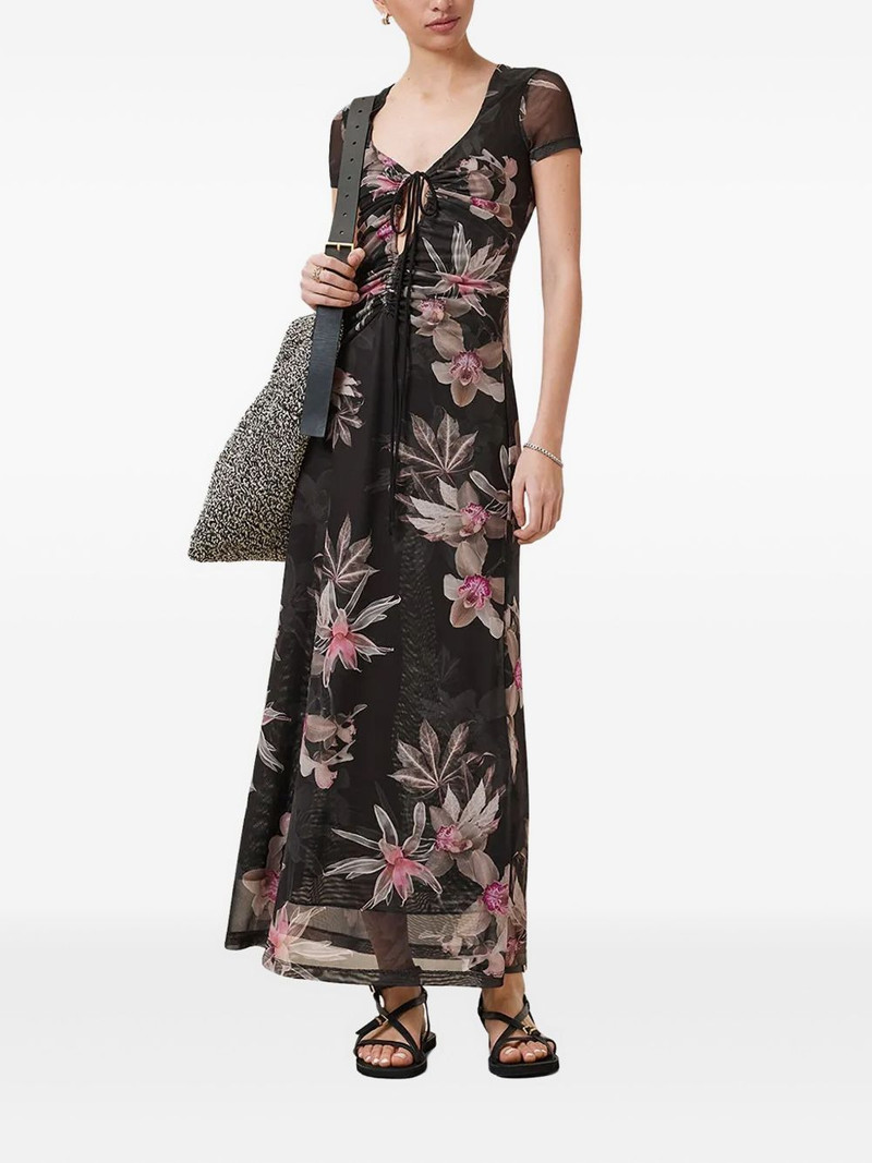 ALLSAINTS Gabby floral-print drawstring dress outlook
