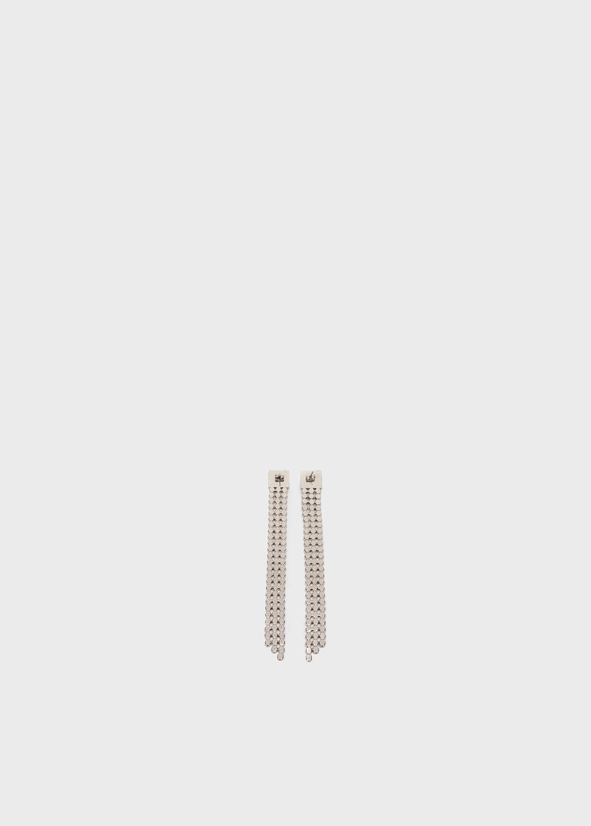CHAIN DROP EARRINGS WITH RHINESTONES AND B MONOGRAM - 3
