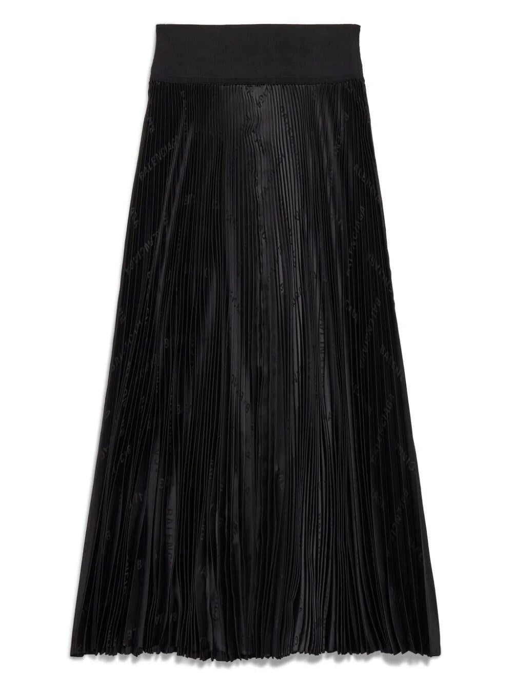 Balenciaga Women Pleated Logo-Jacquard Midi Skirt - 6