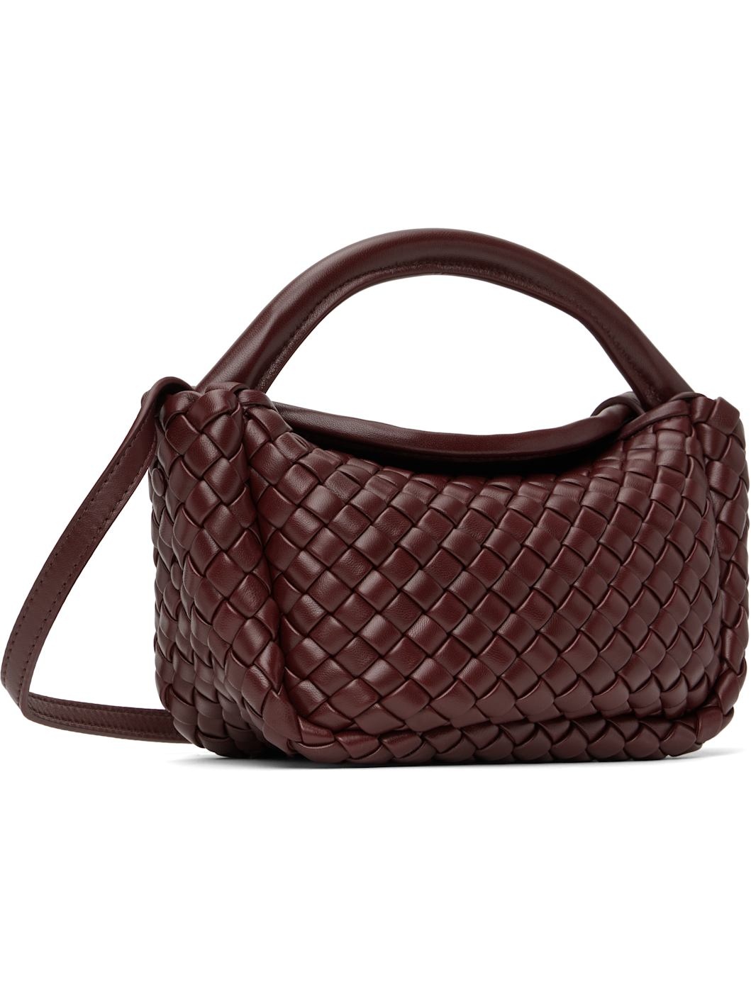 Burgundy Small Cobble Top Handle Bag - 2