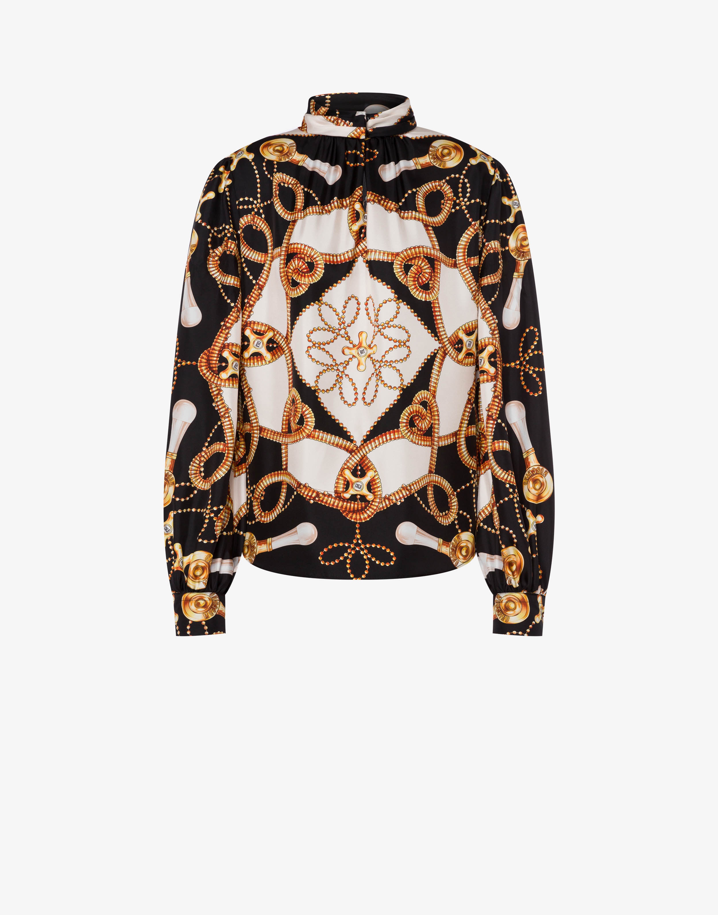 FAUCETS PRINT SILK BLOUSE - 1