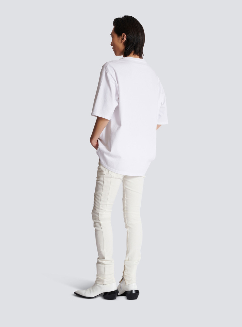 Loose Balmain Postcard printed T-shirt 4