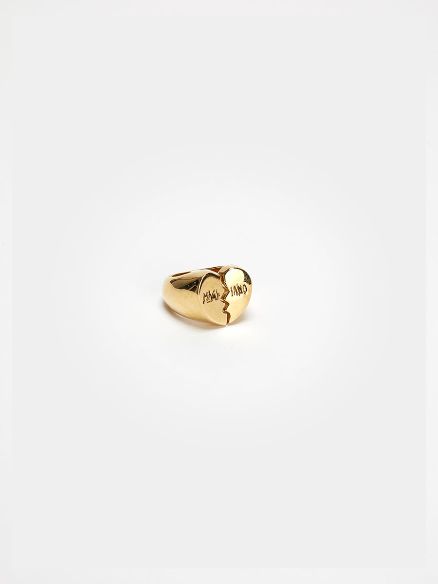 Golden Broken Heart Ring - 2