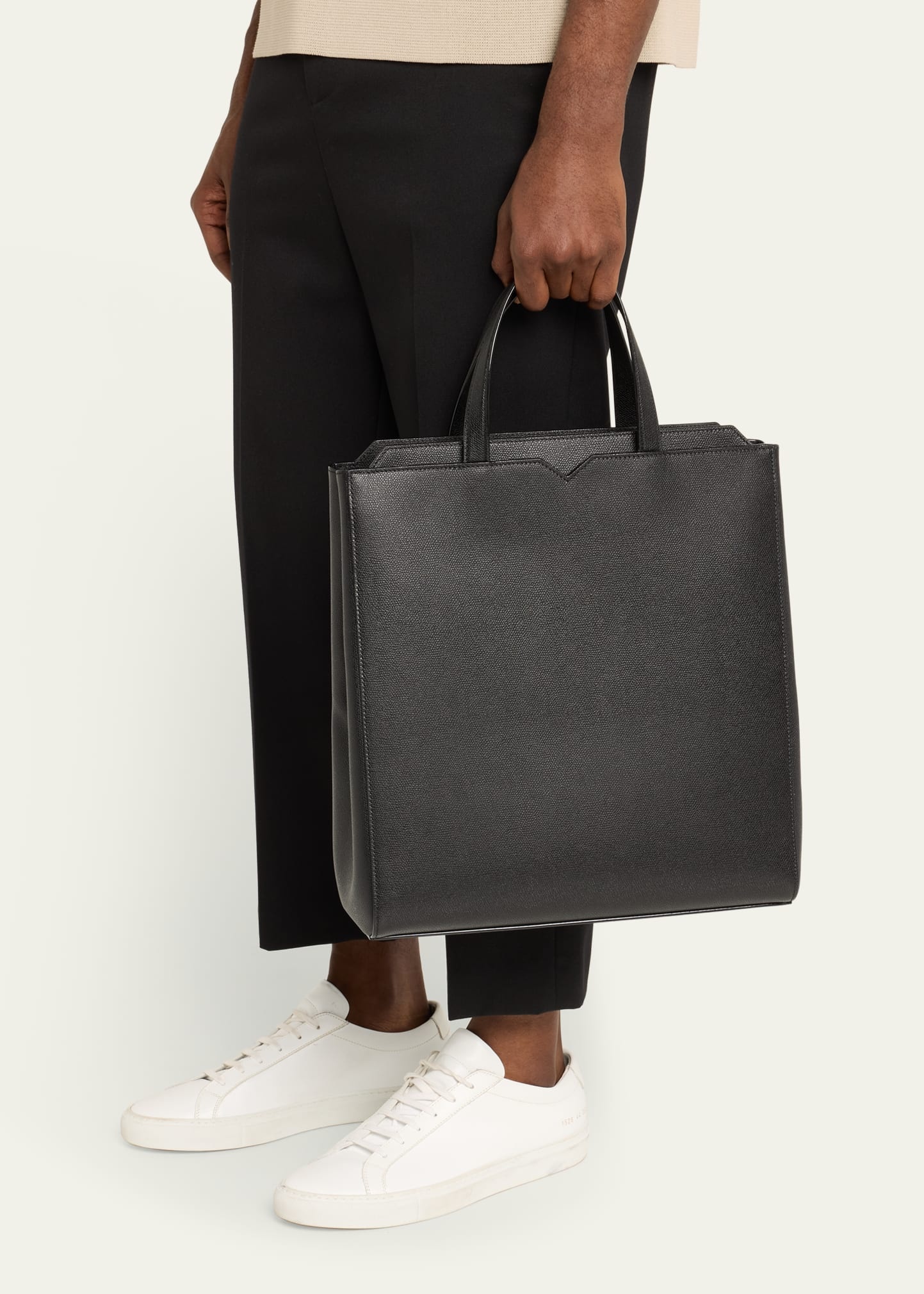 Men's V-Line Calfksin Tote Bag - 2