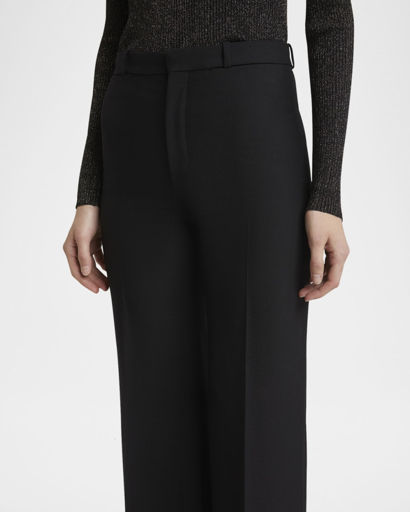 Flared Crepe Wool Trousers 6