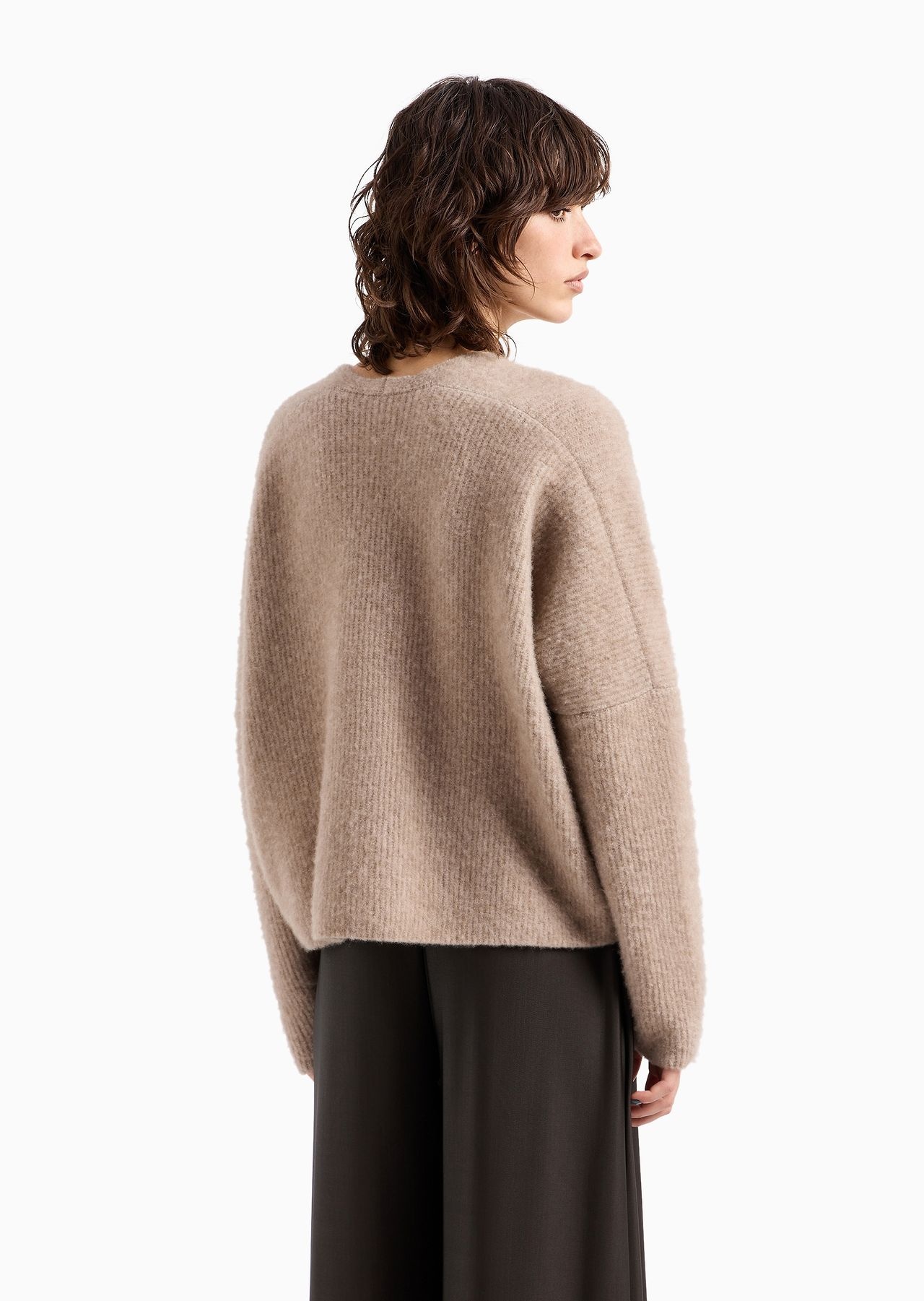 Stretch cashmere and silk wide-neck jumper - 3