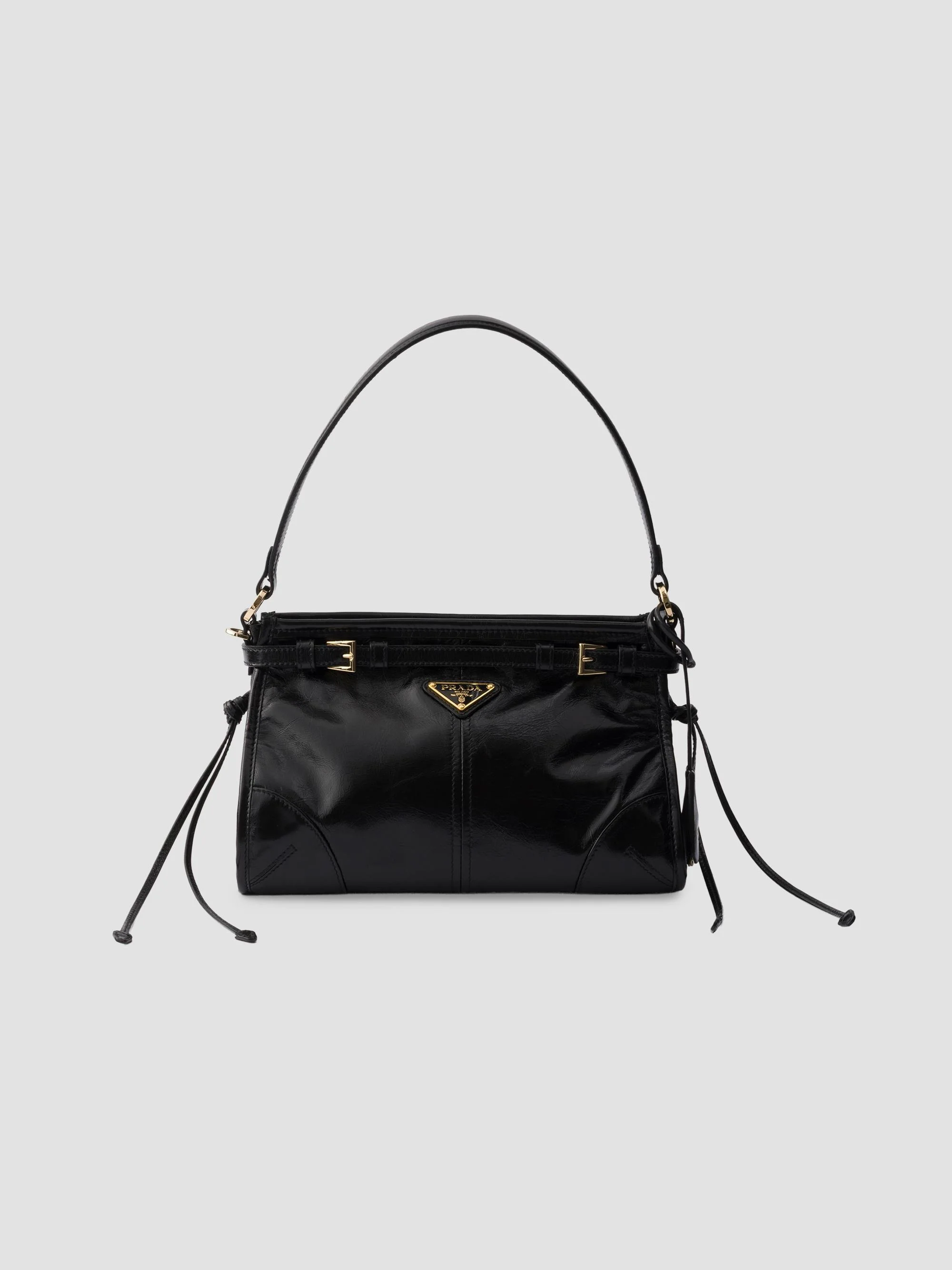 Women's Bonnie Small Leather Top Handle Bag - Black - 1