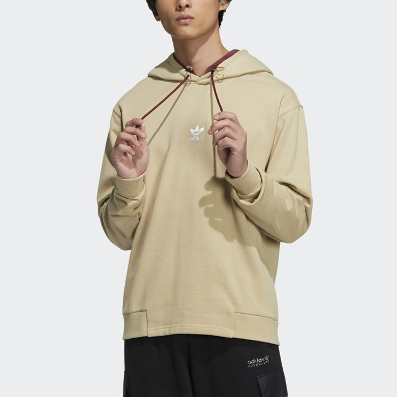 adidas adidas originals Cny Hoody Limited Solid Color Logo Pullover Prairie Brown HC0563 outlook