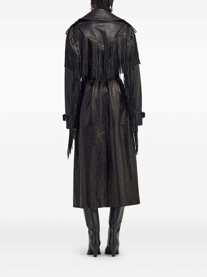 fringed leather trench coat 4