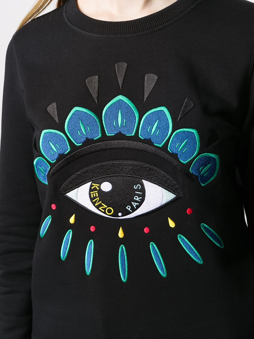 Eye embroidered sweatshirt - 5