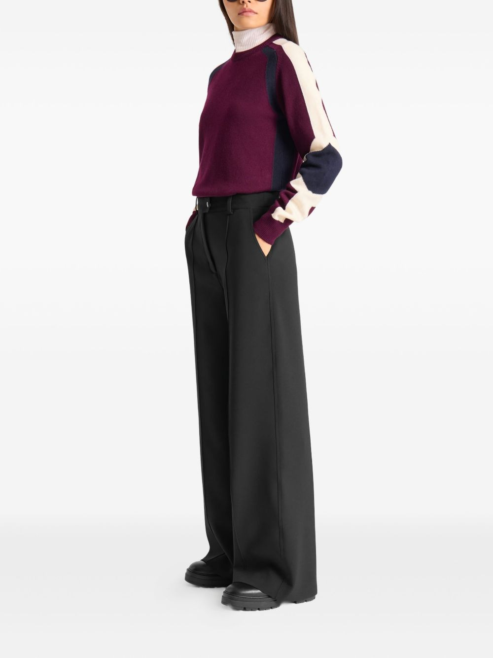 exposed-seam trousers - 3
