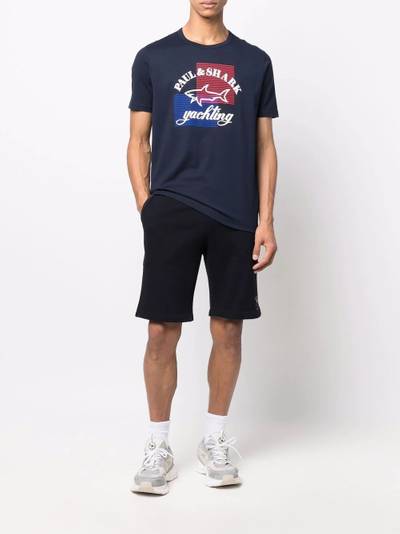 Paul & Shark stripe logo-print T-shirt outlook