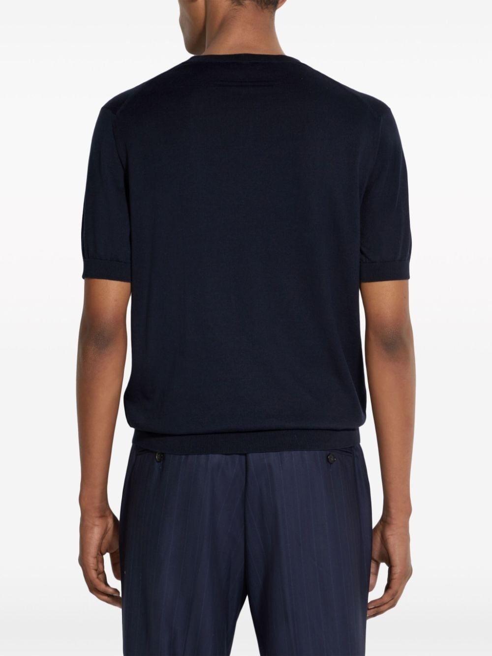 fine-knit cotton T-shirt - 4