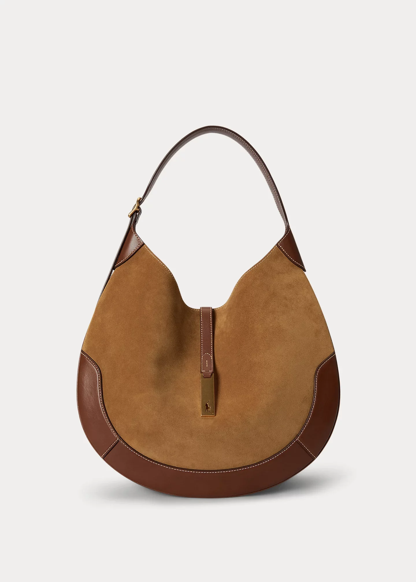 Polo ID Suede Large Shoulder Bag - 1