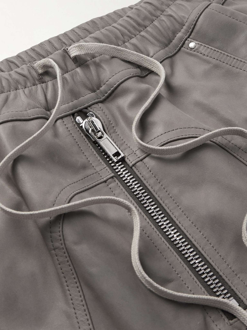 Bauhaus Tapered Leather Cargo Drawstring Trousers 3